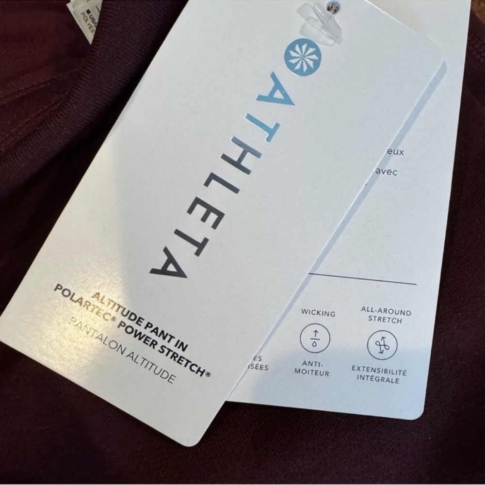 NWT! ALTITUDE PANT IN POLARTEC® POWER STRETCH® spiced cabernet (M) straight leg - Picture 10 of 11